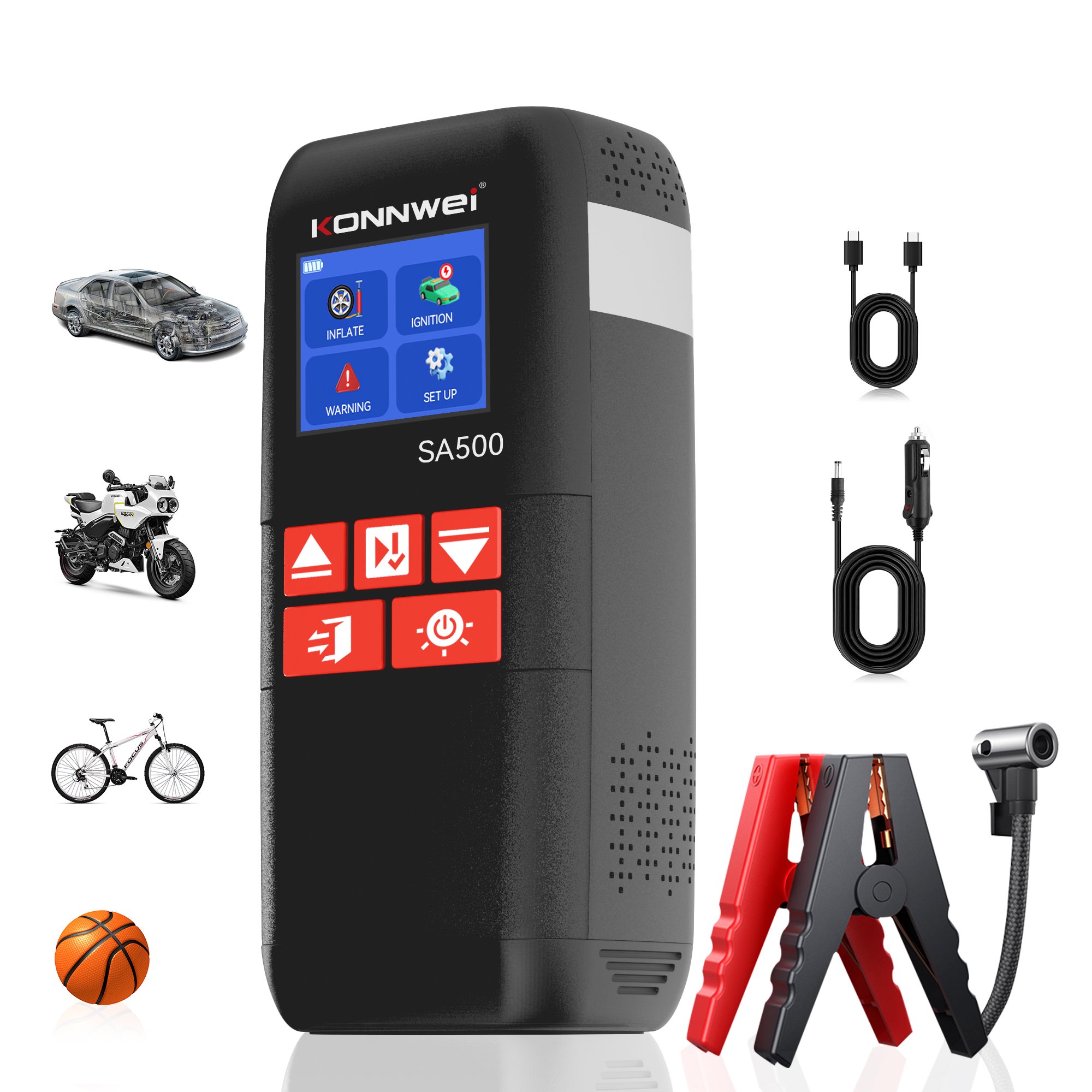 Konnwei SA500 Car Jump Starter Tyre Inflator
