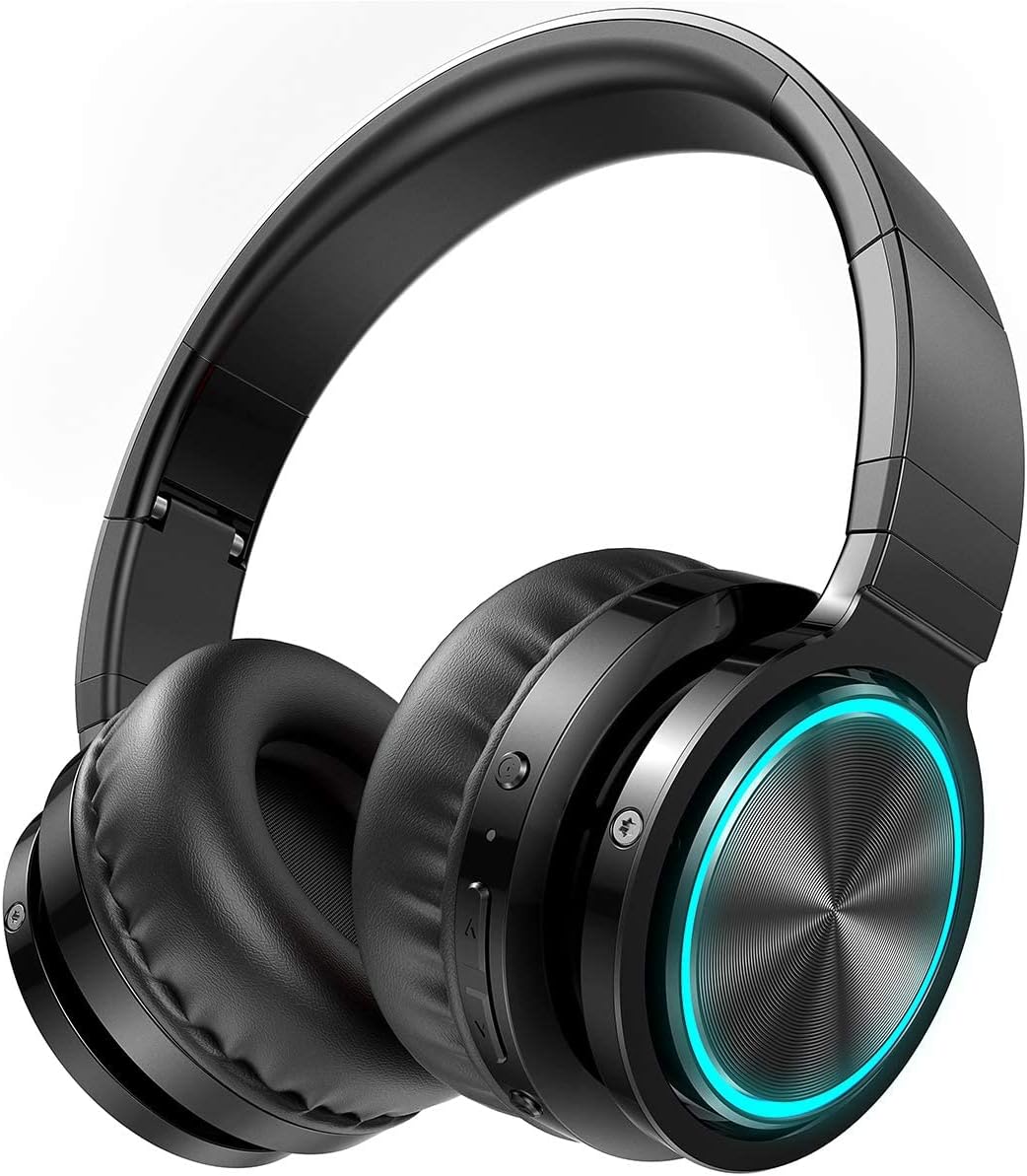 Picun B12 Wireless Bluetooth Headphones – Over-Ear Hi-Fi Stereo Headset with Foldable Design & 40H Playtime