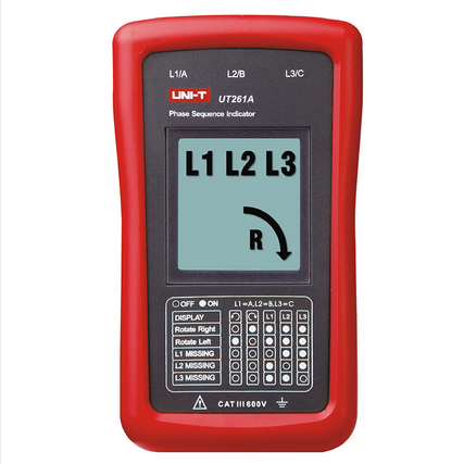 Uni-T UT261A Phase Sequence and Motor Rotation Indicator